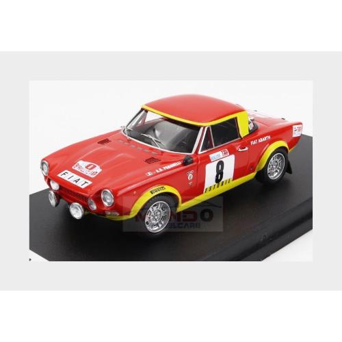 1:43 TROFEU Fiat 124 Abarth #8 2Nd Rally Tap 1974 A.Paganelli N.Russo Red Yellow TRFDSN94