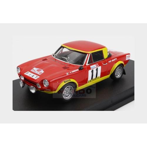 1:43 TROFEU Fiat 124 Abarth #11 Rally Tap 1974 S.Barbasio P.Sodano Red Yellow TRFDSN95