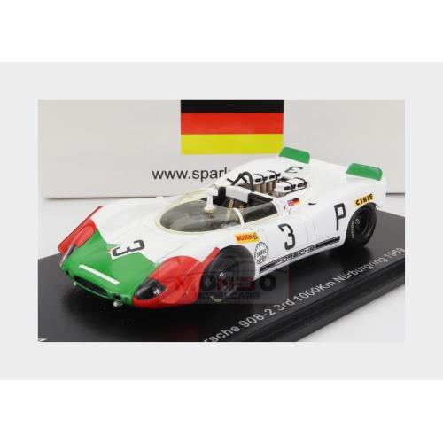 1:43 SPARK Porsche 908/2 #3 3Rd 1000Km Nurburgring 1969 V.Elford K.Ahrens SG825