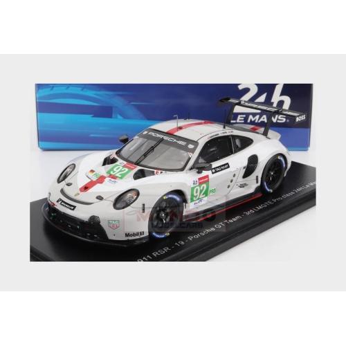 1:43 SPARK Porsche 911 991-2 Rsr-19 4.2L Team Porsche Gt #92 24H Le Mans 2021 M.Christensen K.Estre N.Jani White Grey Red S8264