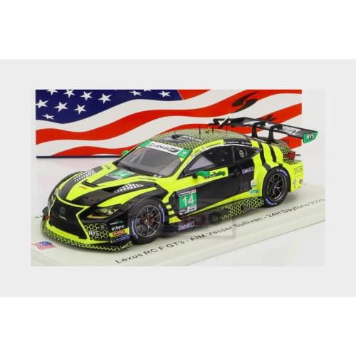 1:43 SPARK Lexus Rc F Gt3 Team Aim Vasser Sullivan #14 24H Daytona 2020 P.Chase J.Hawksworth K.Busch M.De Quesada Black Yellow US129