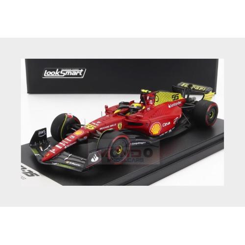 1:43 LOOKSMART Ferrari F1-75 Scuderia Ferrari #55 4Th Monza Gp Italy 2022 Carlos Sainz Red Yellow LSF1046