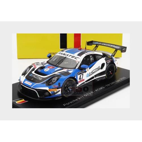 1:43 SPARK Porsche 911 991-2 Gt3 R Team Kcmg #47 24H Spa 2022 D.Olsen N.Tandy L.Vanthoor White Blue SB502