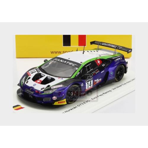 1:43 SPARK Lamborghini Huracan Gt3 Evo Team Emil Frey Racing #14 3Rd Silver Cup Class 24H Spa 2022 T.Tujula S.White K.Lappalainen Blue Green SB510