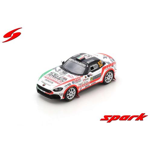 1:43 SPARK Fiat 124 Rally Rgt #52 Rally Montecarlo 2022 Rbbin F.Grimaldi White Red Black S6704