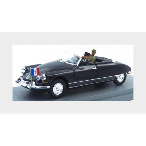 1:43 RIO Citroen Ds19 Cabriolet Personal Car General Charles De Gaulle Visit Djibuti 1959 Black RIO4212P