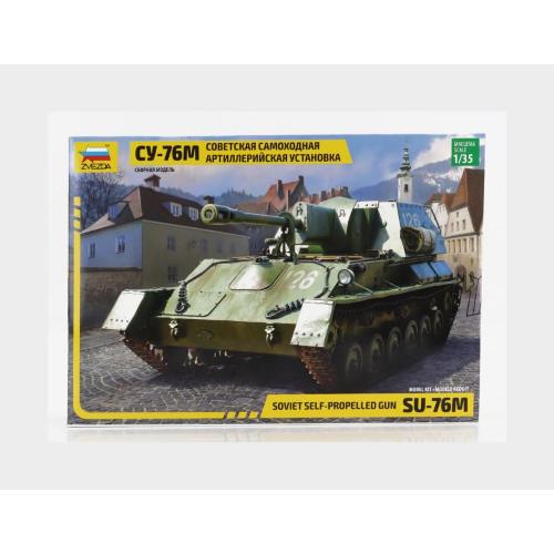 1:35 ZVEZDA Tank Su-76M Soviet Self Propelled Gun Tank Military 1945 Kit ZS3662