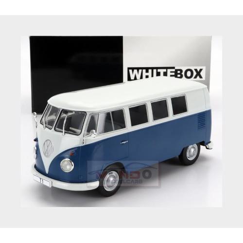 1:24 WHITEBOX Volkswagen T1 Combi Minibus 1962 White Blue WB124179