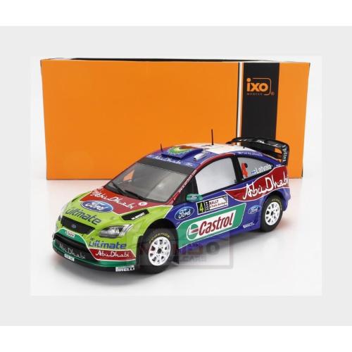 1:24 IXO Ford England Focus Rs Wrc09 #4 Winner Rally Sardinia Italy 2009 J.M.Latvala M.Anttila Blue Red Green 24RAL027A.22