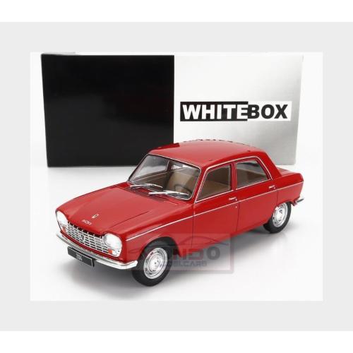 1:24 WHITEBOX Peugeot 204 1968 Red WB124181