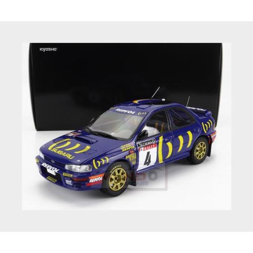 1:18 KYOSHO Subaru Impreza 555 Repsol #4 Winner Rally Rac Lombard 1994 C.Mcrae D.Ringer Blue Yellow KY08962A
