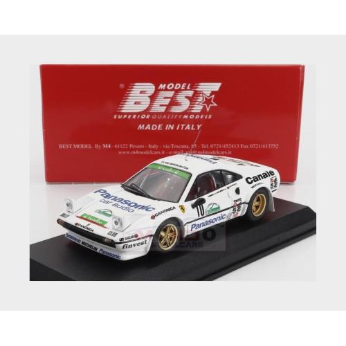 1:43 BEST Ferrari 308 Gtb Gr.4 #10 12Th Rally Colline Di Romagna 1982 Tognana De Antoni White Green BE9844