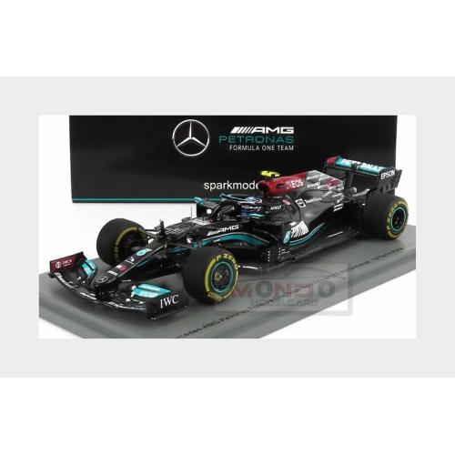 1:43 SPARK Mercedes Gp F1 W12 Mercedes M12 Eq Power+ Team Amg Petronas Motorsport Formula One #77 (Winner Sprint Race) 3Rd Italy Gp 2021 Valtteri Bottas Black Green S7691