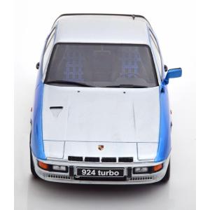 1:18 KK SCALE Porsche 924 Turbo Silver & Blue Metallic 1986 KKDC180903