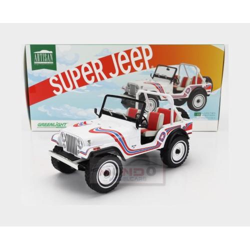1:18 GREENLIGHT Jeep Cj-5 Super Jeep 1973 White GREEN19129