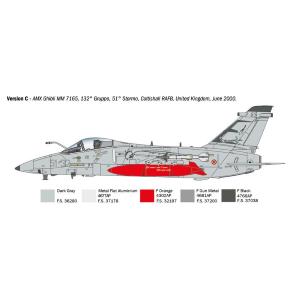 1:72 ITALERI Embraer Amx Ghibli Military Airplane 1985 Kit IT1460
