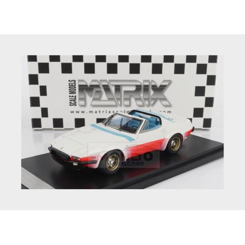 1:43 MATRIX Ferrari 365 Gtb/4 Nart Spider Open Michelotti Press 1974 White Red MXR40604-024