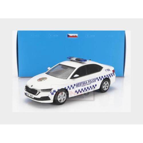 1:43 ABREX Skoda Octavia Iv Mestska Policie 2020 White Blue 143ABX-036XB02
