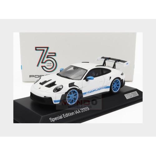 1:43 SPARK Porsche 911 992 Gt3 Rs Iaa Monaco 2023 White Blue WAP0200610SGT3