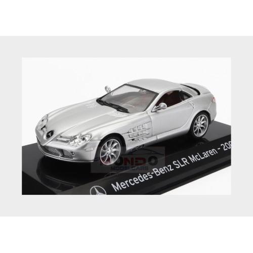 1:43 EDICOLA Mercedes Benz Slr Mclaren 2003 Con Vetrina With Showcase Silver ABSUP058