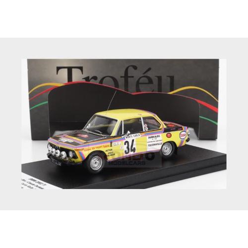 1:43 TROFEU Bmw 2002Ti (Night Version) #34 Rally Montecarlo 1975 P.Bos C.Durkaleck Yellow Black TRRFR64