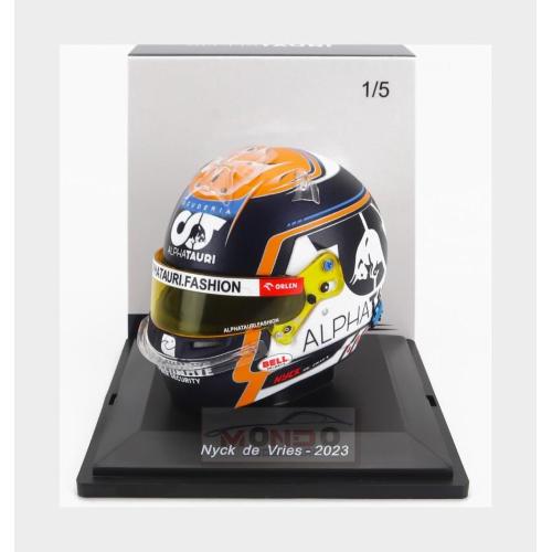 1:5 SPARK Bell Helmet F1 Casco Helmet At04 Team Alpha Tauri #21 Season 2023 Nyck De Vries 5HF093