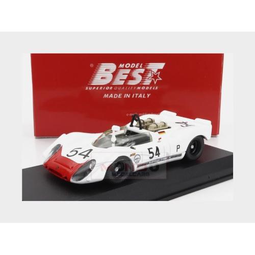 1:43 BEST Porsche 908/02 Spider #54 6H Brands Hatch 1969 G.Mitter U.Schutz White Red BE9041-2