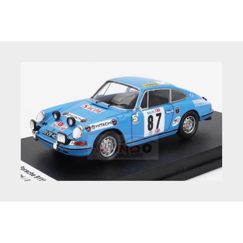 1:43 TROFEU Porsche 911L Coupe (Night Version) #87 Rally Tap 1971 G.Salvi J.Arnaud Light Blue TRFDSN133