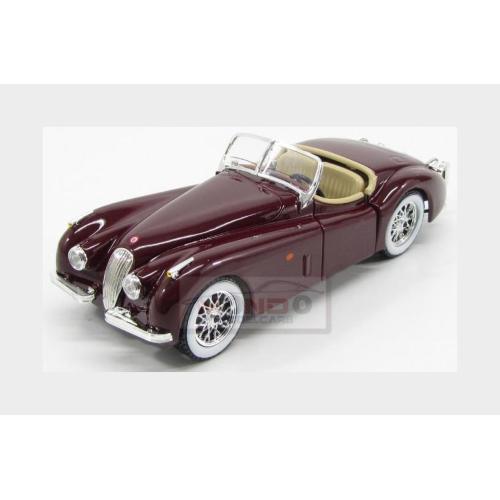1:24 BURAGO Jaguar Xk120 Cabriolet 1953 Bordeaux BU22018R
