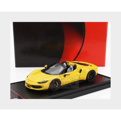 1:43 BBR Ferrari 296 Gts Spider 2022 Black Wheels Giallo Modena Yellow BBRC268C1