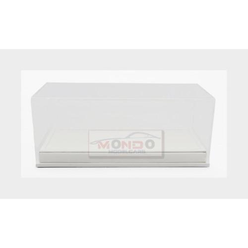 1:43 LUXBOX Vetrina Display Box Base In Ecopelle Bianca Synthetic Leather Base White Lungh.Lenght 16.5 Cm X Largh.Width 7.4 Cm X Alt.Height 6.6 Cm (Altezza Interna Cm 6.13 ) White LBX43004
