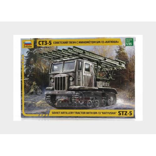 1:35 ZVEZDA Truck Ztz-5 Ct3-5 Cingolato Soviet Artillery Tractor Military Katuusha 1944 Kit ZS3700