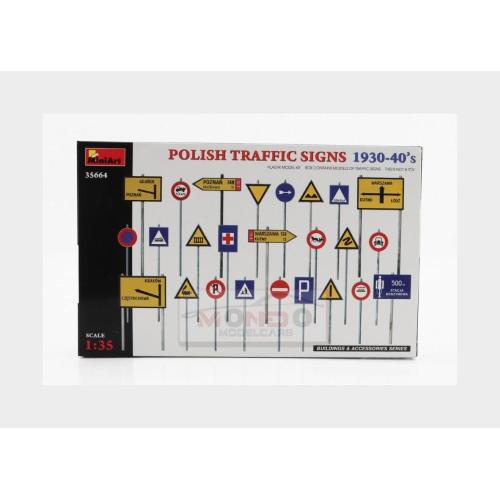1:35 MINIART Accessories Segnali Stradali Polish Traffic Signs 1930-1940 Kit MA35664