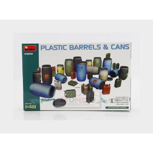 1:48 MINIART Accessories Plastic Barrels & Cans Kit MA49010