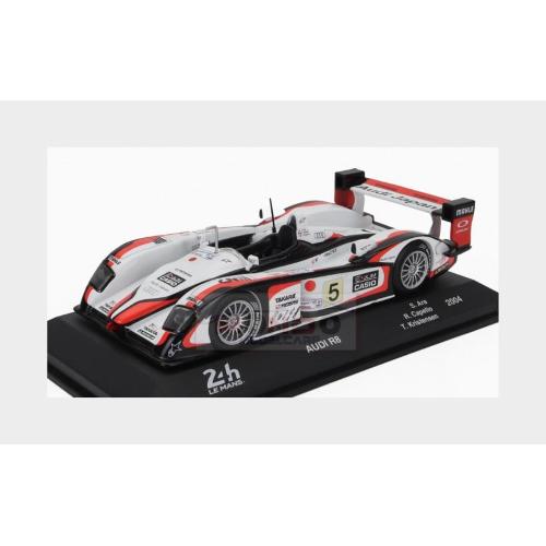 1:43 EDICOLA Audi R8 3.6L Turbo V8 Team Goh Audi Sport Japan #5 Winner 24H Le Mans 2004 T.Kristensen S.Ara R.Capello White Red CEN24HLEMANCOLL007