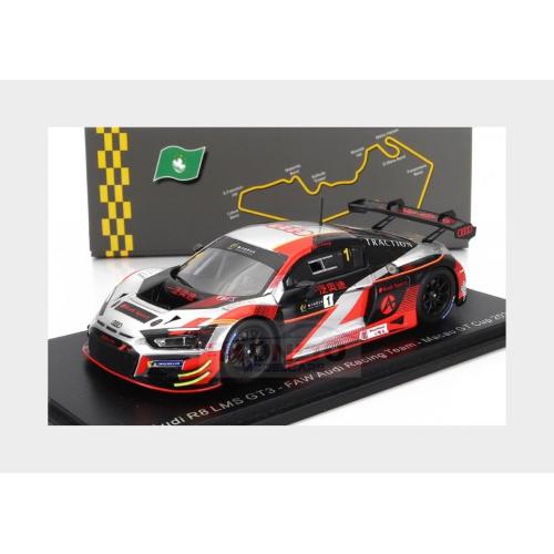 1:43 SPARK Audi R8 Lms Gt3 Team Faw Audi Racing Team #1 Gt Cup Macau 2022 Cheng Cong Fu White Orange Black SA268