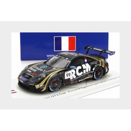 1:43 SPARK Porsche 911 991-2 Gt3 Team Rcm #99 Champion France Porsche Carrera Cup Season 2022 M.Klein Black SF301