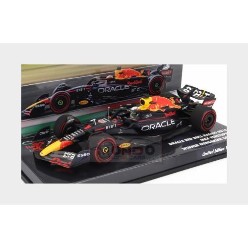 1:43 MINICHAMPS Red Bull F1 Rb18 Team Oracle Red Bull Racing #1 World Champion Winner Hungarian Gp 2022 Max Verstappen Matt Blue Yellow Red 447221301