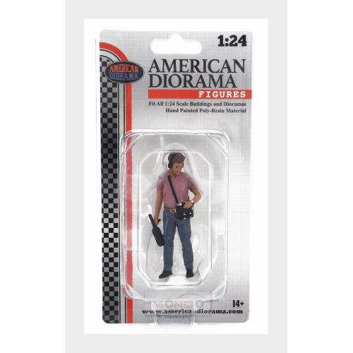 1:24 AMERICAN DIORAMA Figures Man On Air 4 Red Blue AMDI24404