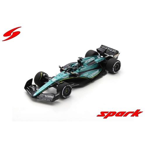 1:18 SPARK Aston Martin F1 Amr23 Team Aramco Cognizant #18 Season 2023 Lance Stroll Con Vetrina With Showcase Special Box 18S891