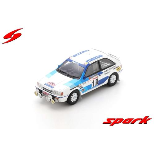 1:43 SPARK Mazda 323 Team Mazda Rally Europe (Night Version) #16 Rally Montecarlo 1986 A.Warmbold Michele Petit "Biche" S6231