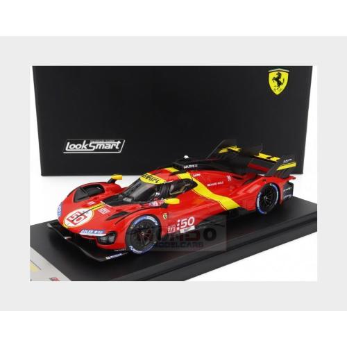 1:43 LOOKSMART Ferrari 499P 3.0L Turbo V6 Team Ferrari Af Corse #50 Launch Version Season 2023 Red Yellow Black LSRC159