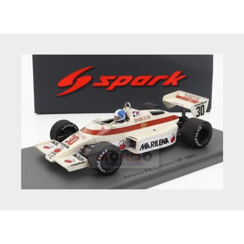 1:43 SPARK Arrows F1 A6 #30 Monaco Gp 1983 Chico Serra White Red S5783
