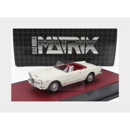 1:43 MATRIX Alfa Romeo 2600 Spider Cabriolet Open 1962 White MX40102-151