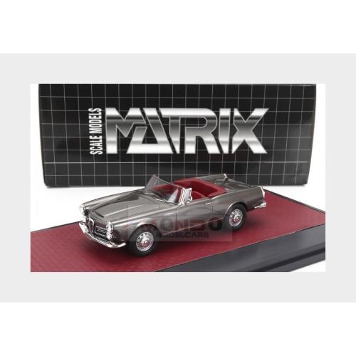 1:43 MATRIX Alfa Romeo 2600 Spider Cabriolet Open 1962 Grey Met MX40102-153