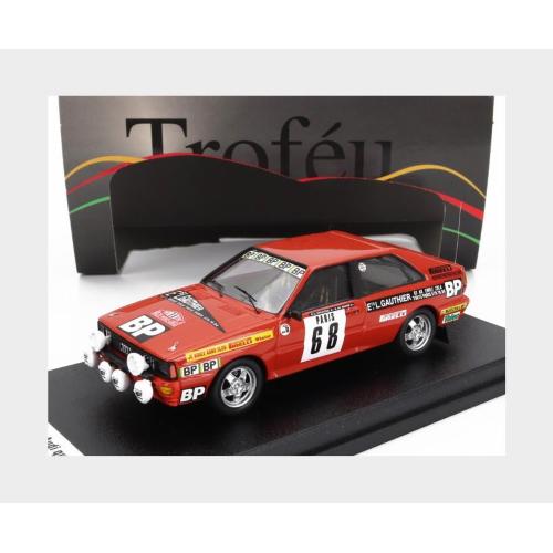 1:43 TROFEU Audi Quattro (Night Version) #68 Rally Montecarlo 1982 Guy Chasseuil Christian Baron Red TRRFR68