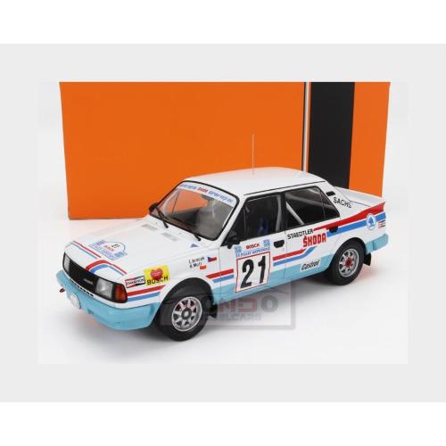1:18 IXO Skoda 130Lr #21 Rally Acropolis 1986 Ladislav Krecek Borivoj Motl White Light Blue 18RMC157A.22