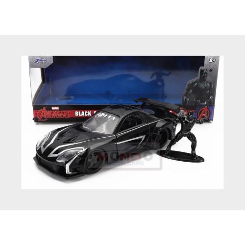 1:32 JADA Mazda Rx-7 With Black Panther Figure 1995 Black 253223023