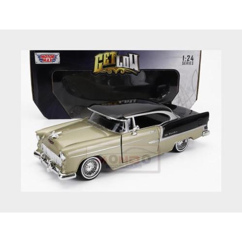 1:24 MOTORMAX Chevrolet Bel Air 1955 Gold Black MTM79031