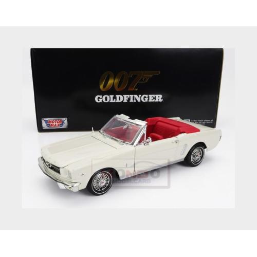 1:18 MOTORMAX Ford Usa Mustang Cabriolet Open 1964 James Bond 007 Goldfinger Missione Goldfinger White MTM79833